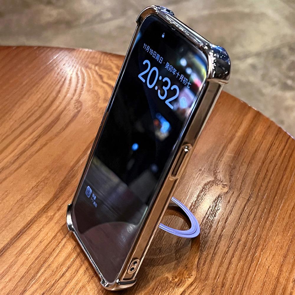 Покрытие Магнитное кольцо кронштейн Прозрачный чехол для iPhone 15 14 Plus 13 12 11 Pro Max для Magsafe Подставка держатель Ударопрочный чехол