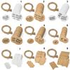 100pcs Paper Luggage Wedding Party Package Wrapping Kraft Gift Tags Hanging Label Handmade Tagging
