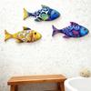 3 шт. Деревянное настенное искусство в виде рыбы? Пляжная Морская Прибрежная Тема Рыба Настенная Скульптура Рустикальный Декор для Подвешивания в Загородном Доме для Гостиной Спальни Украшение Дома