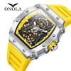 Top Brand New Fashion Sports Automatic Mechanical Watch Men's Silicone Tape Waterproof Wrist Watch