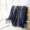 Japanese & Korean Style Autumn/Winter Unisex Striped Scarf In Cotton, Linen & Silk