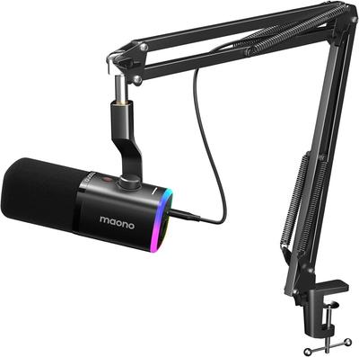 MAONO PD100XS Игровой набор микрофонов для ПК для подкастов и Динамический микрофон с функцией отключения звука для YouTube, игровых трансляций и игровых комментариев, XLR/USB-микрофон,