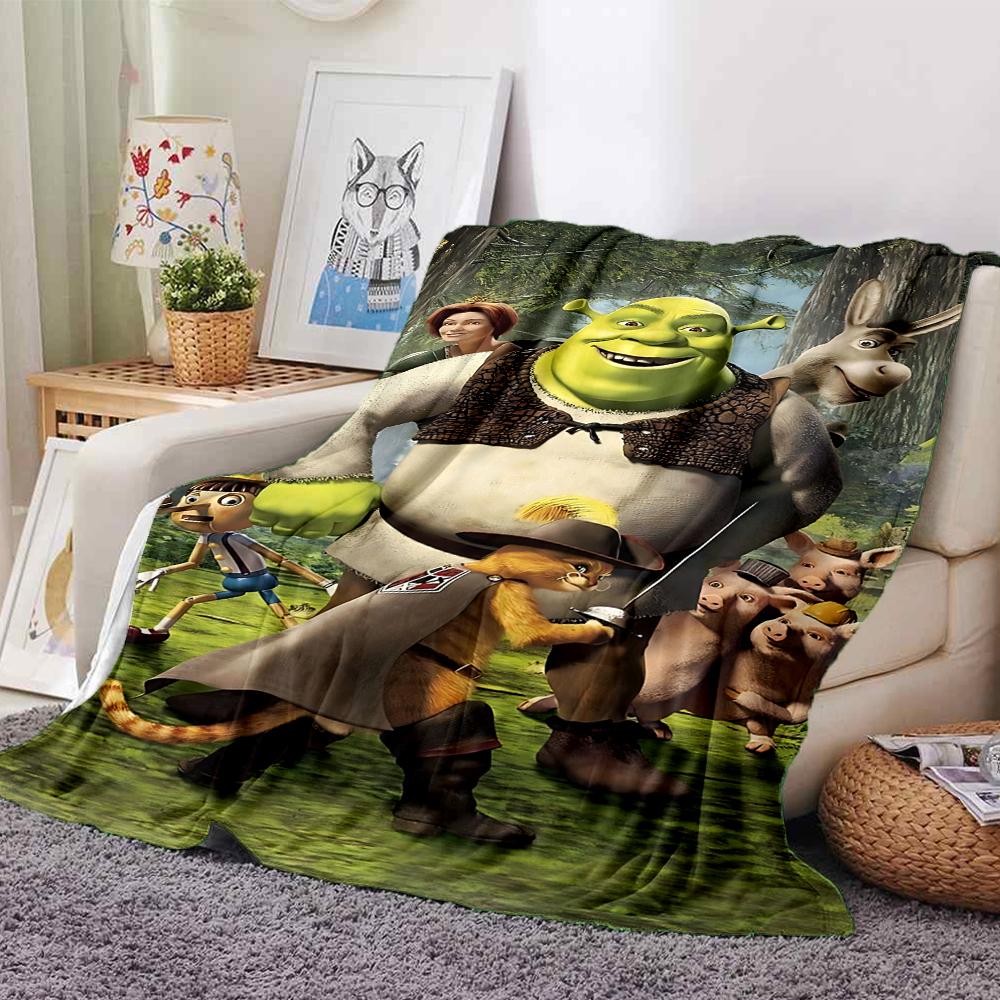Shrek'S Forest Adventure Blanket Soft Throw Blanket For Home Bedroom Bed Sofa Travel Office Solid Christmas Blanket