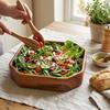 Wooden Food Serving Plate Smooth Fruit Tray Easy To Clean Salad Container  Home