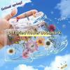 Dried Flower Bookmark Set Handmade Diy Material Embossed Transparent Bottle Specimen Spring Memorial Gift Creative Handmade Bookmark for Students