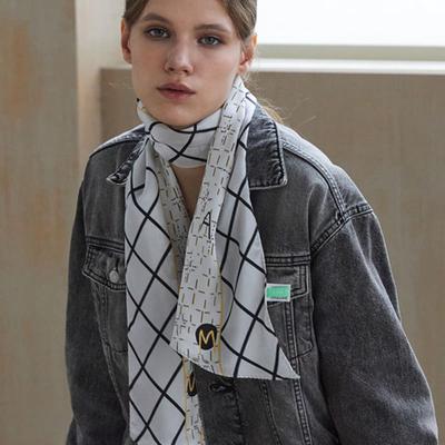 ANA MAISON A Fine Lady Long Petit Silk Scarf [PML-1417]