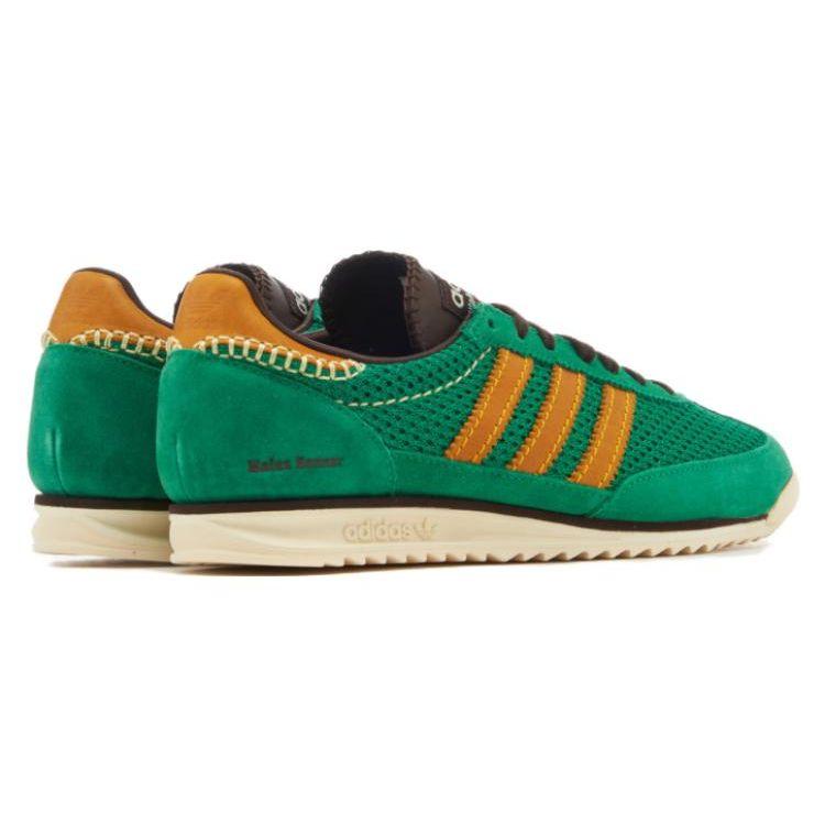 Wales Bonner x adidas SL72 Knit Зеленые Унисекс Кроссовки Командно-зеленый Колледжский-золотой Темно-коричневый IG0571