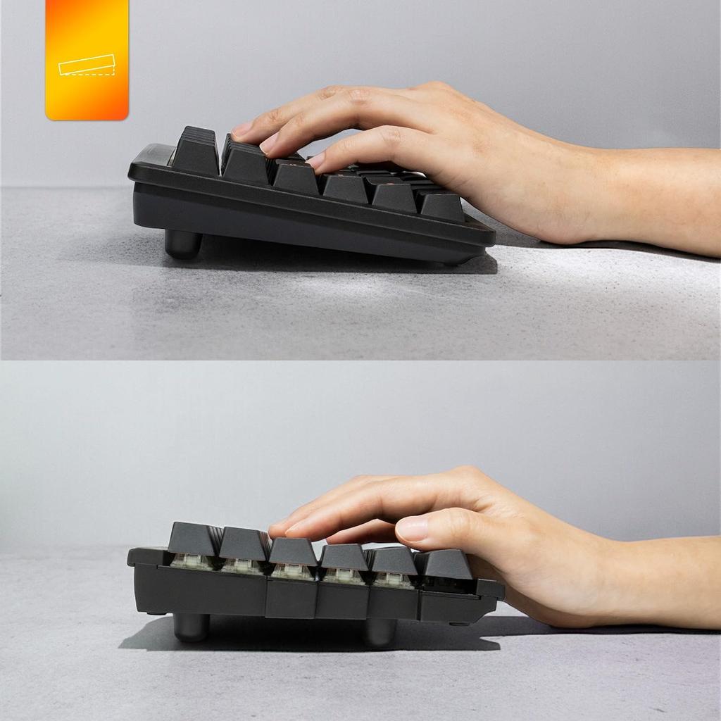 BAROCCO MiSTEL MD770 RGB Отдельная проводная 85 черная оранжевая двойная MX подсветка макро-клавиши мультимедиа поддержка авторизованный дистрибьютор (Английская раскладка/синий