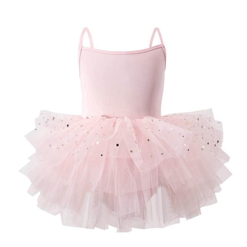 Girls' Sling Ballet Dress Fluffy Skirt Kids Dance Costume