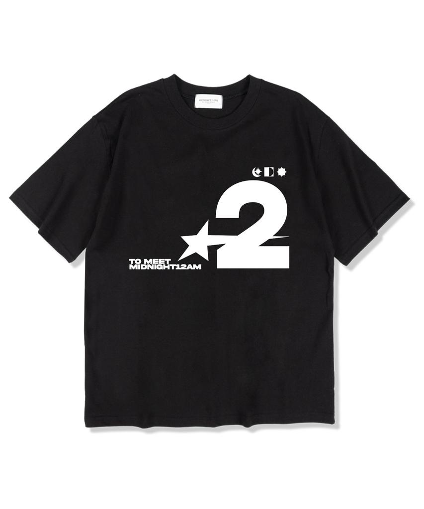 MIDNIGHT12AM Symbol To Wide Short Sleeve T-Shirt Black