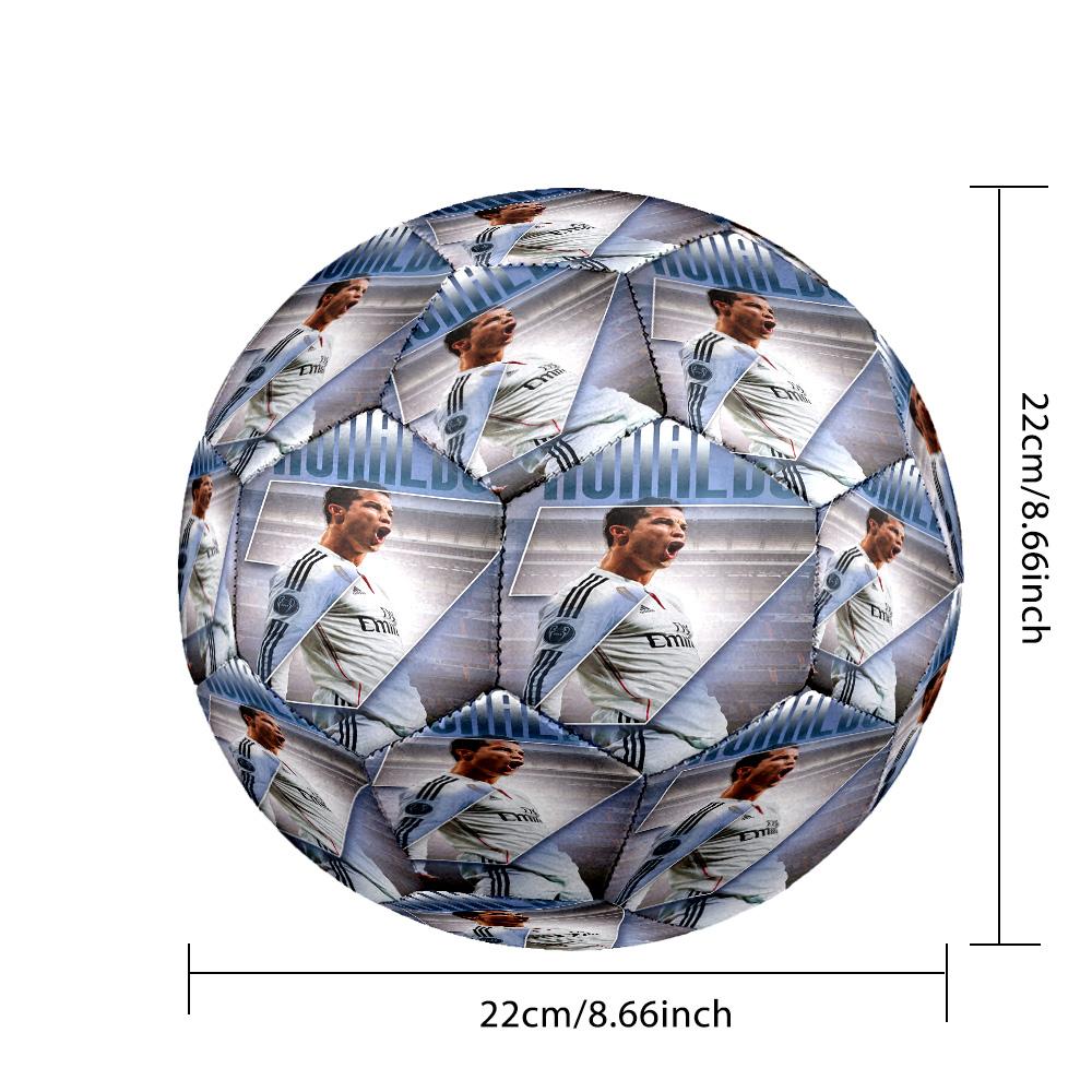 Ronaldo's Devil's Legend Aig Size 5 Soccer Ball Machine Sewn Indoor/Outdoor Training and Matches Unique Gift for Soccer Lovers