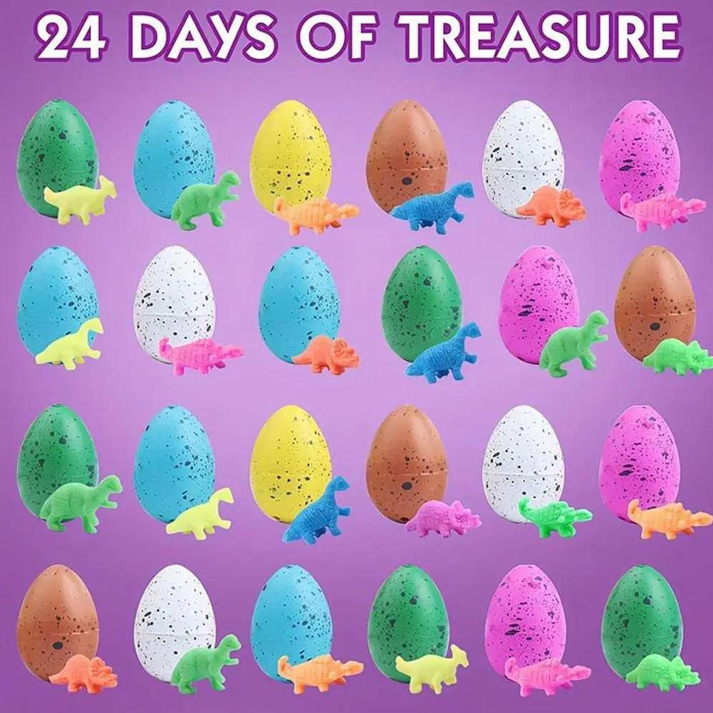 2024 Яйца динозавров Рождественский адвент-календарь Рождественский календарь обратного отсчета Сюрприз Рождественские подарки Пасхальные игрушки для мальчиков и девочек