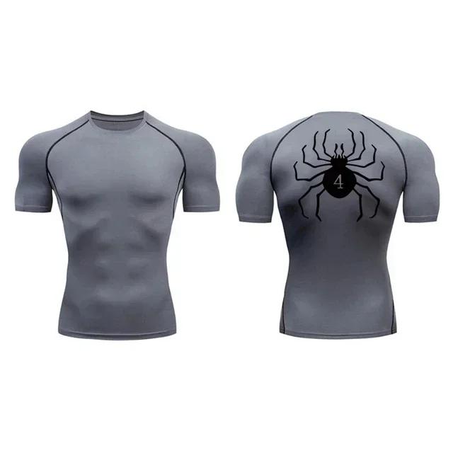 Аниме Hunter x Hunter GYM Компрессионные футболки для бега, фитнеса, облегающая спортивная одежда, с коротким рукавом, летняя, дышащая, спортивный топ-паук