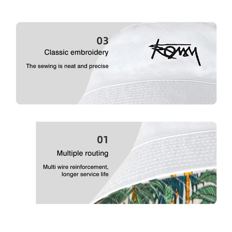 Двусторонняя шляпа-ведро для мужчин и женщин, однотонная вышитая кепка рыбака, летняя унисекс, двусторонняя панама, шляпы от солнца