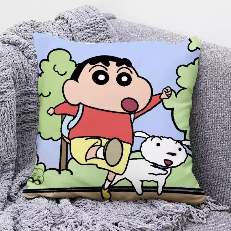 Милые наволочки с мультяшным принтом Crayon Shin-chan для уютного сна! Наволочка для диванной подушки, украшение комнаты, подарки