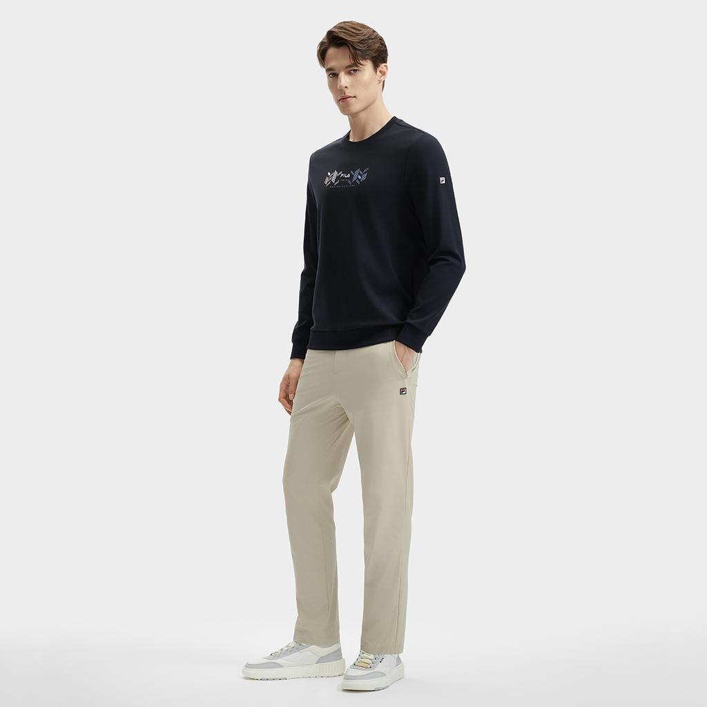 Men's FILA Sweatshirts Men's Legend Blue Crew Neck Moderate Regular