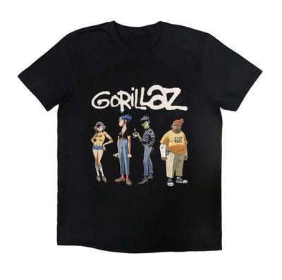 Gorillaz Спрей Логотип Группа Официальный Мерч Футболка S5XL Новая Унисекс Футболка