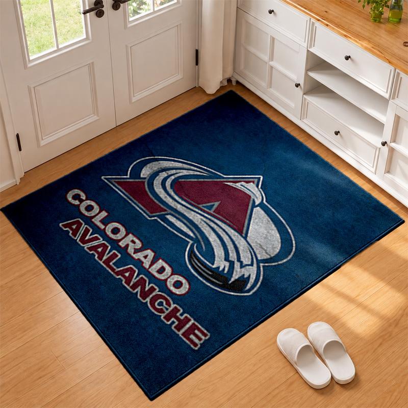 Colorado Avalanche Carpet Door Mat for Living Room or Bedroom Protective Mat Under Chair Office Decoration Christmas Gift Birthday Present