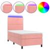 VidaXL Slatted Bed Base with LED Mattress, Upholstered Bed, Single Bed, Adult Bedroom Interior Bed, 3136046