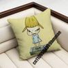 For Cute Yoshitomo Nara Throw Pillow Case Sham xcm xcm Square Home Pillowcase Cushion Cover