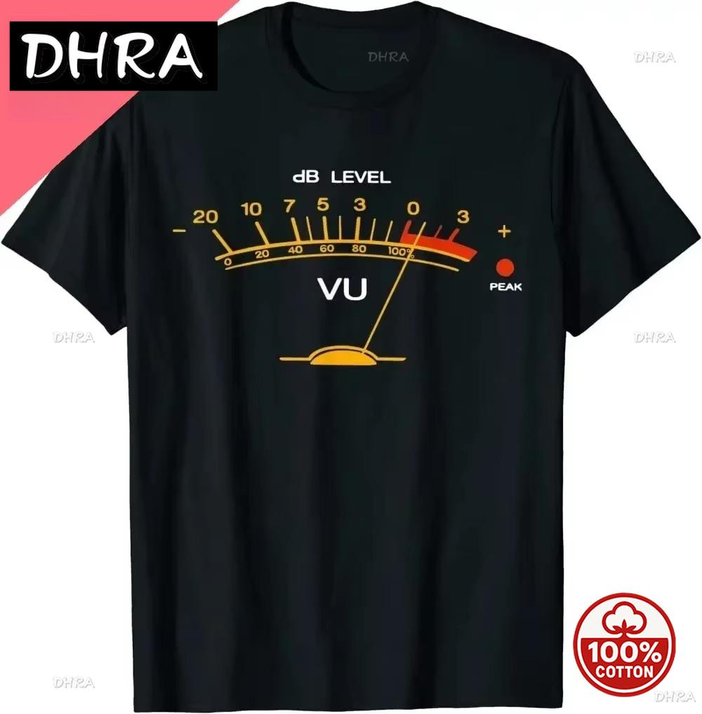 Timeless VU Meter Sound Engineer Analog Electronic ONeck T Shirt Unisex Audio Engineer Recording Studio Funny Tshits Unisex Clothes