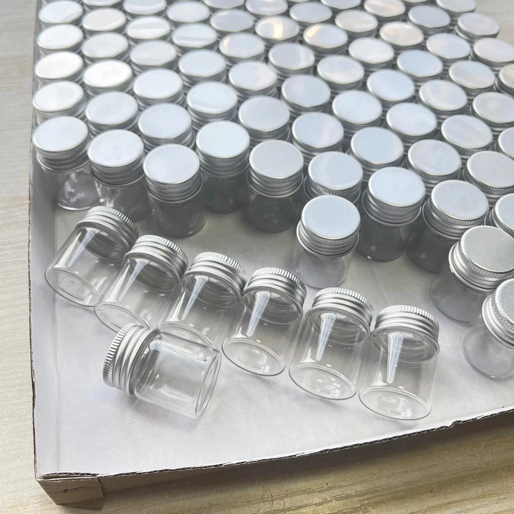 2026 20 PCS 15ml Glass Bottles with Aluminum Caps 30×40mm Small Storage Jars Wedding Favors Mini Storage Jars Kitchen Spices