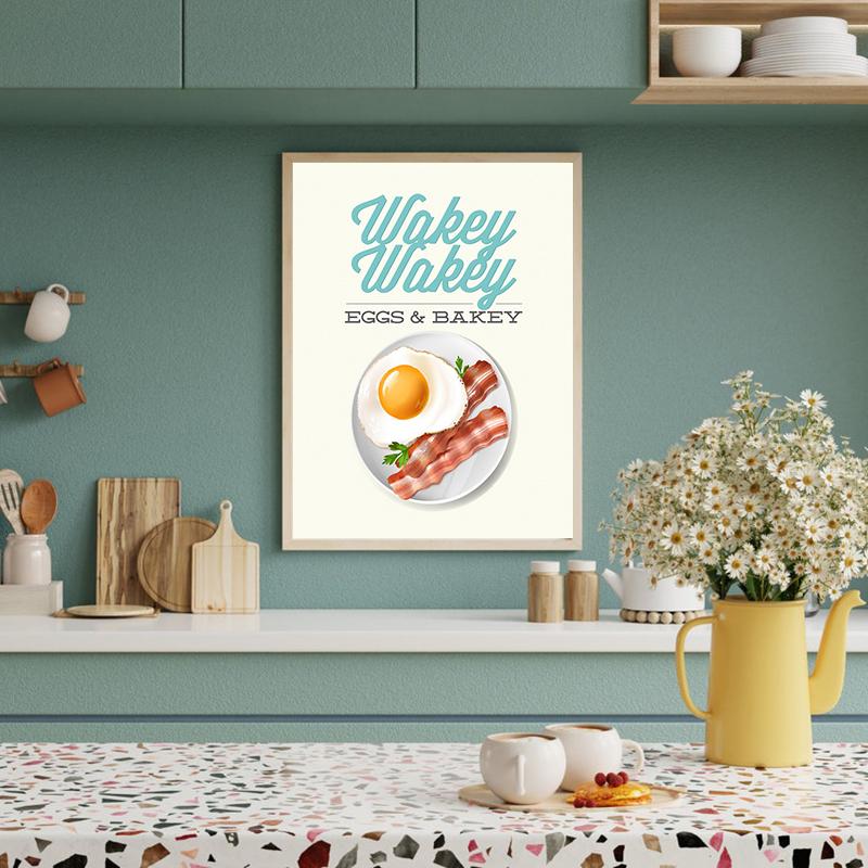 Постеры и принты с едой в мисках, рисовая лапша, яйцо Фо, картина на холсте, скандинавское настенное искусство, HD-изображение, современная кухня, ресторан, домашний декор