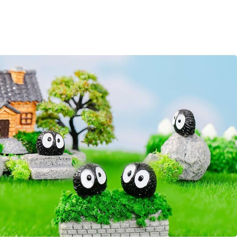 Мини Черный Угольная Пыль Эльф Смола Суккулент Ландшафтное Украшение Мультяшный Стиль Сделай Сам Оптом