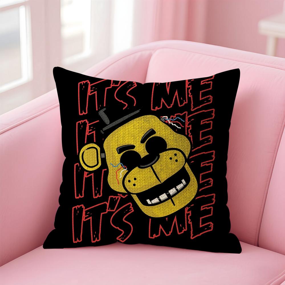 Чехол на подушку Five Nights at Freddys Натуральный лен Наволочка Двусторонний принт Декоративный чехол на диван Домашний декор Подарок
