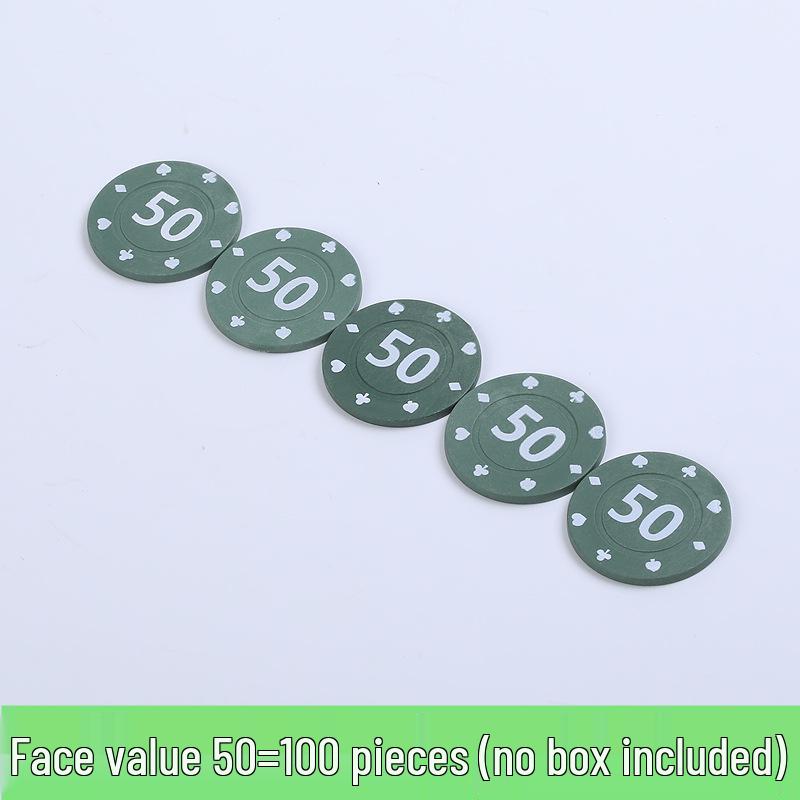 Коробка 100 пластиковых фишек для карточных игр: Баккара, Маджонг, Покер