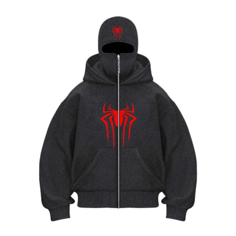 2025 Осень и Зима Новая Мужская и Женская Повседневная Спортивная Одежда с Дизайном Маски с Капюшоном, Спортивное и Модное Худи Большого Размера