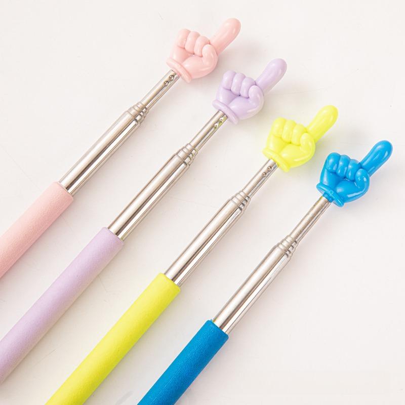 1/5pcs Macaron Color Retractable Finger Stick Learning to Read Reading Stick Teaching Retractable Small Finger Stick