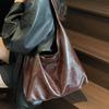 Oil Wax Leather Retro Tote Bag Women's Bag 2025 New Fashionable Large-capacity Shoulder Bag Casual Commuter Armpit Bag