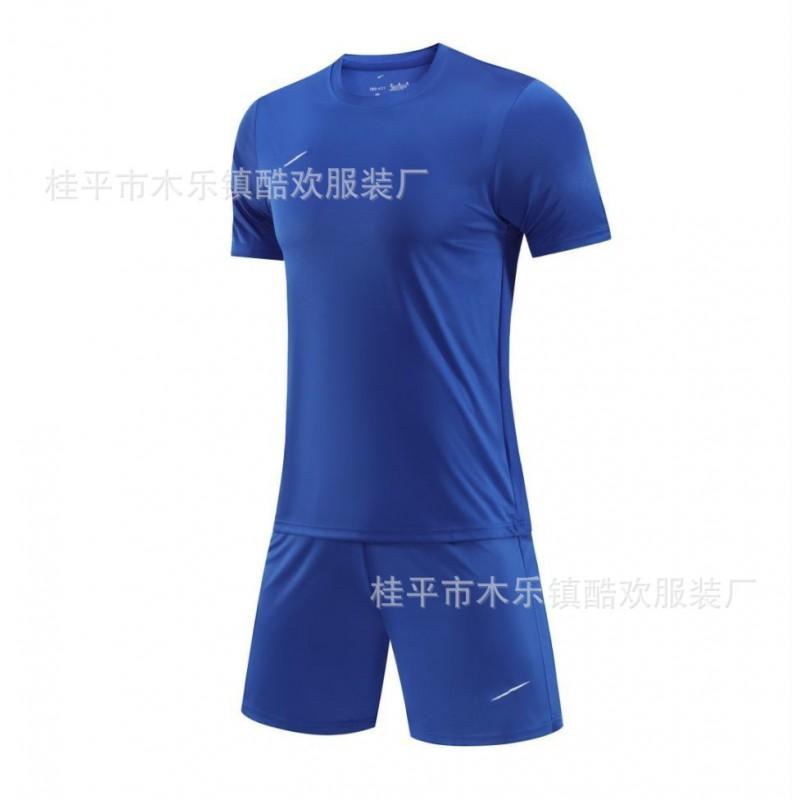 Men Women Short Sleeve Soccer Jersey Set Quick Dry Breathable Training Uniform Basketball Football Volleyball Team Sports