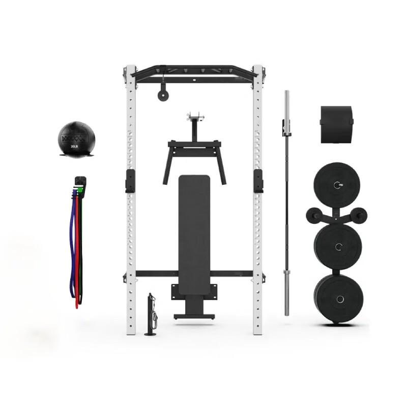 Wall-Mounted Foldable Pull-Up and Squat Rack