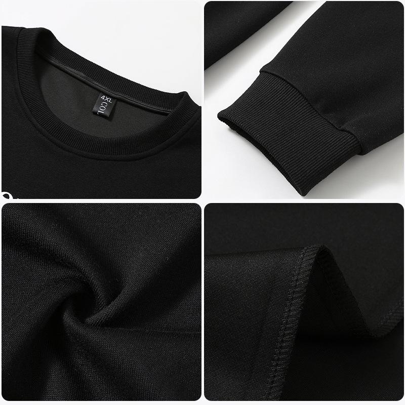 Plus Size Sweatshirt Spring and Autumn Men's Long-sleeved T-shirt Young Fat Man Round Neck Pullover Top 4XL-11XL