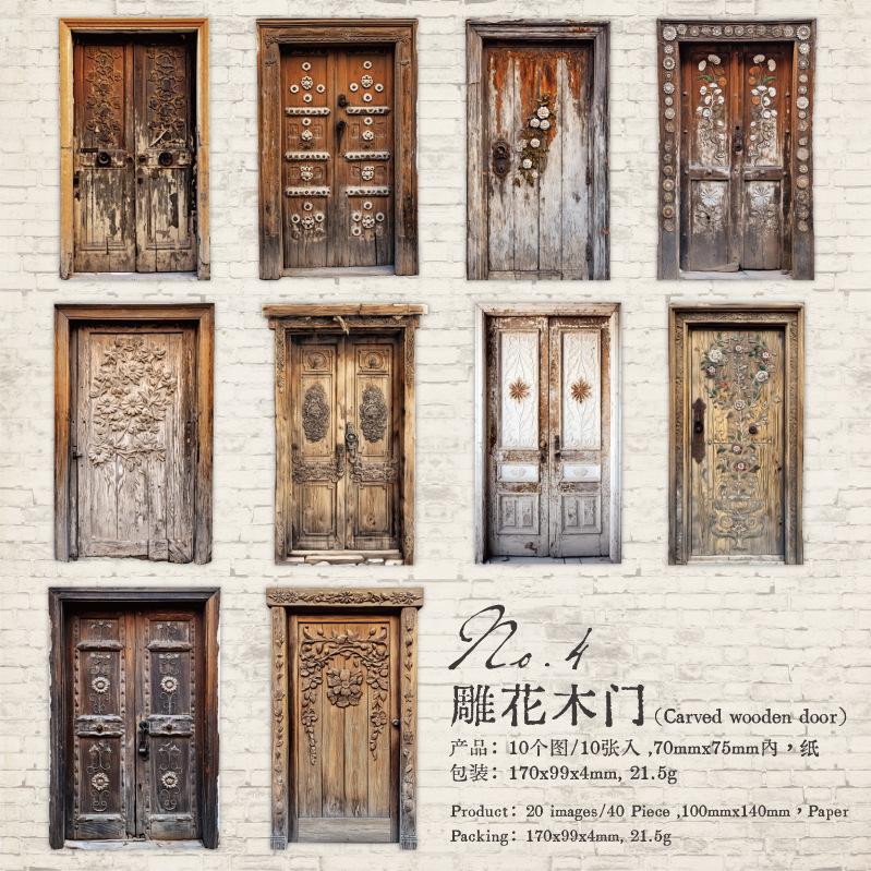 10 pcs Vintage Hard card sticker Creativity Decorative Diary Scrapbooking Junk Journal Supplies