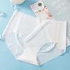 Women Seamless Panties Ice Silk Mid Waist Elastic Briefs Knickers Underwear Women's Ultra-thin Summer Underwear