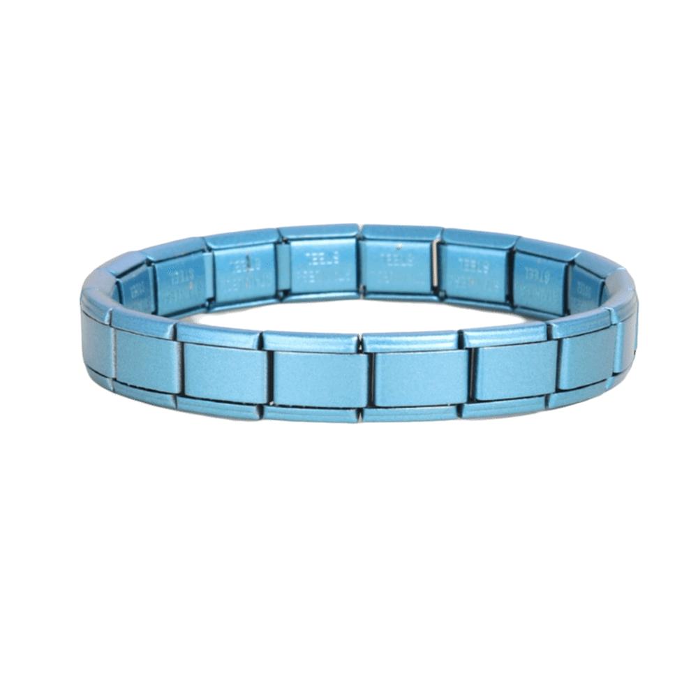 Stretchable Italian Chain Link Bracelet Square 9mm Modular Stainless Steel Bracelet Jewelry Making HipHop Elastic Hand Chain