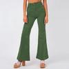 Spring Fashion Corduroy Flared Wide Leg Pants Women's Street Solid Colour Casual Pants