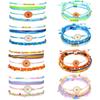 4Pcs/set Simple Woven Bracelet Handmade Wax Thread Lucky Braided Rope Knot Bracelets & Bangles For Women Men Friendship