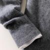Мужской кашемировый термосвитер с полумолнией для стиля business casual