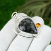 Mothers day Sale 925 Silver Black Fossil Coral Gemstone Citrine Pendant Jewelry