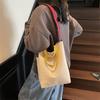 2025 Autumn New Large-Capacity Commuter Canvas Tote Bag Korean Niche Leisure Literature and Art Student Shoulder Bag