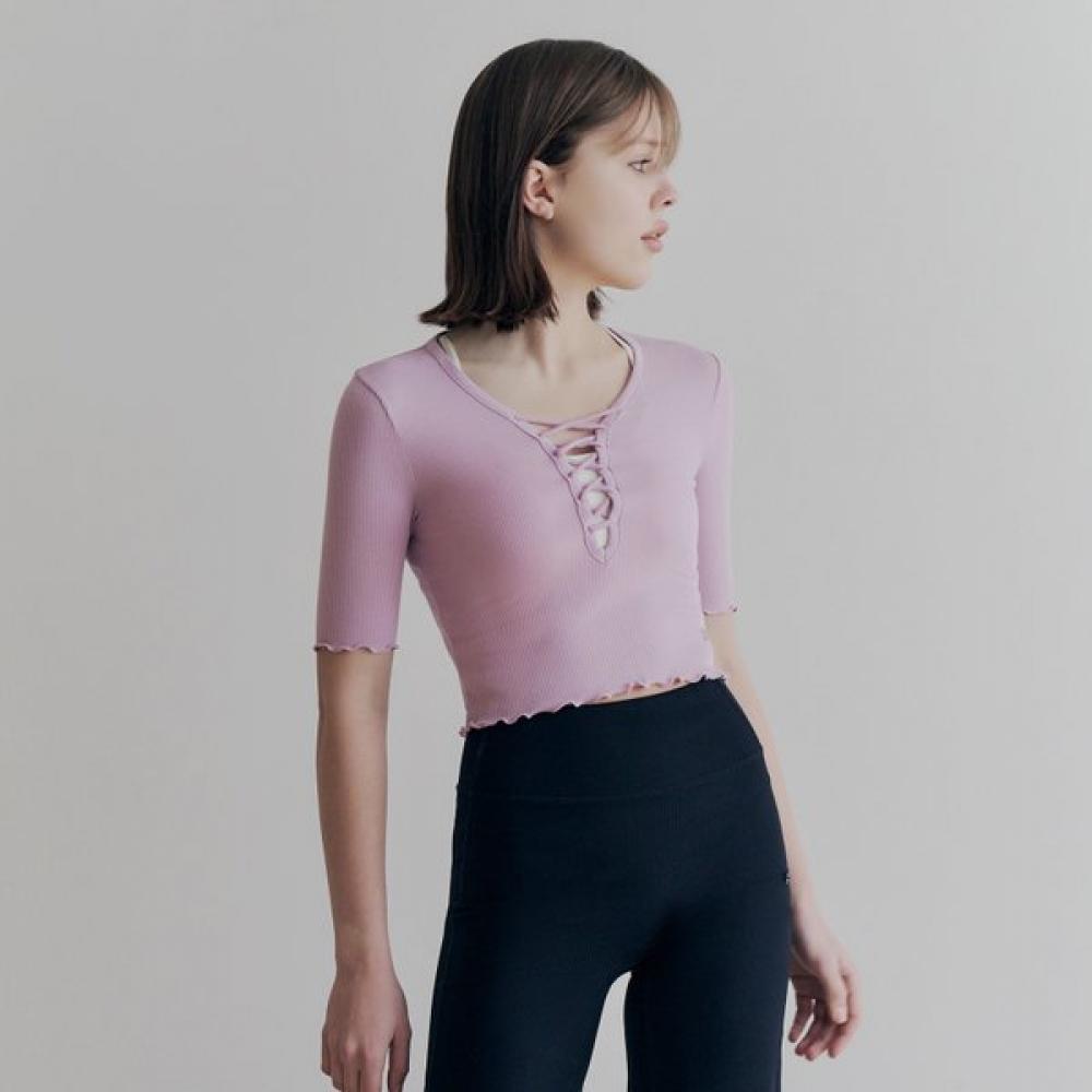 Huit Open String Crop Tee Htwts3j09t