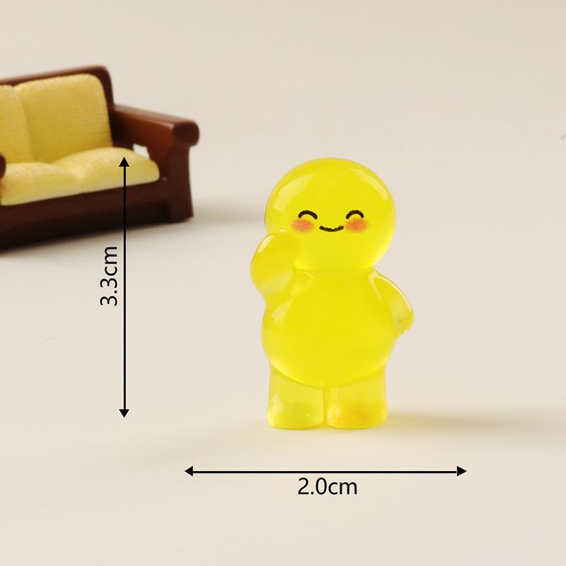 Cartoon Simulation Mini Luminous Miniature Figurine Cute Ornament Kawaii Desktop Diy Home Decoration Children Accessories Gifts