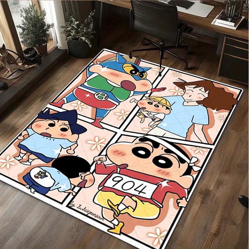 Crayon Shin-chan Carpet Office Decorative Carpet For Living Room Bedroom Door Mat Floor Rug Computer Chair Area Rug