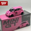 МИНИГТ 1:64 ABARTH 595 LB-WORKS x Abas Works Розовый литой автомобиль Модель 851