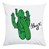 Fashion Home Decoration Hand Drawn Cartoon Cactus Print Super Soft Pillow Cover Office Seat Cushion Cover