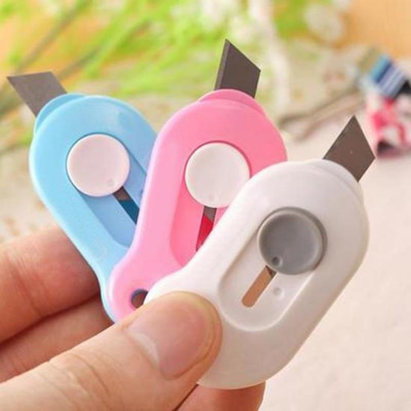 Paper Cutter 1/3pcs Mini Portable Knife Razor Blade Office Supplies